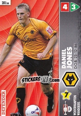 Sticker Daniel Jones - Coca-Cola Championship 2006-2007 n. 281 - Panini