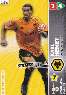 Cromo Karl Henry - Coca-Cola Championship 2006-2007 n. 284 - Panini