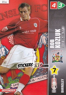 Sticker Rob Kozluk - Coca-Cola Championship 2007-2008 n. 2 - Panini