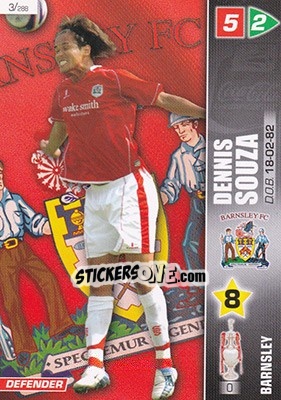 Sticker Dennis Souza - Coca-Cola Championship 2007-2008 n. 3 - Panini