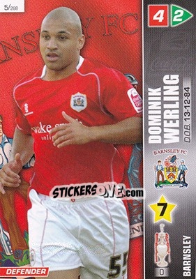 Sticker Dominik Werling - Coca-Cola Championship 2007-2008 n. 5 - Panini