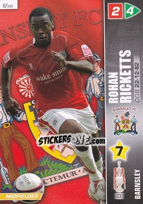 Sticker Rohan Ricketts - Coca-Cola Championship 2007-2008 n. 6 - Panini