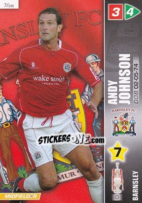 Sticker Andy Johnson - Coca-Cola Championship 2007-2008 n. 7 - Panini