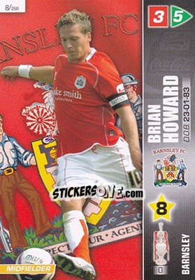 Sticker Brian Howard - Coca-Cola Championship 2007-2008 n. 8 - Panini