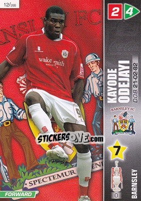 Sticker Kayode Odejayi - Coca-Cola Championship 2007-2008 n. 12 - Panini