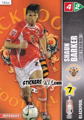 Sticker Shaun Barker - Coca-Cola Championship 2007-2008 n. 14 - Panini