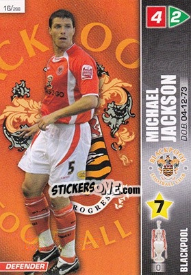 Sticker Michael Jackson - Coca-Cola Championship 2007-2008 n. 16 - Panini