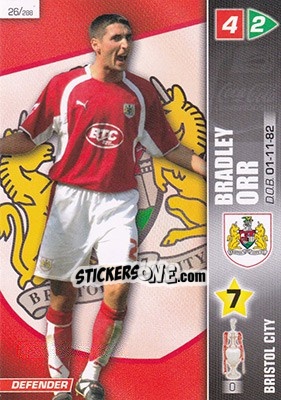 Sticker Bradley Orr - Coca-Cola Championship 2007-2008 n. 26 - Panini