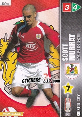 Sticker Scott Murray - Coca-Cola Championship 2007-2008 n. 30 - Panini