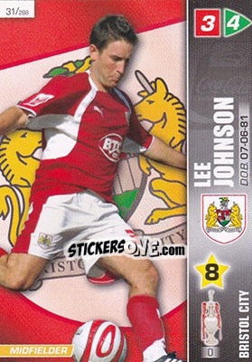 Sticker Lee Johnson - Coca-Cola Championship 2007-2008 n. 31 - Panini
