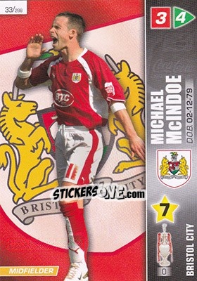 Sticker Michael McIndoe - Coca-Cola Championship 2007-2008 n. 33 - Panini