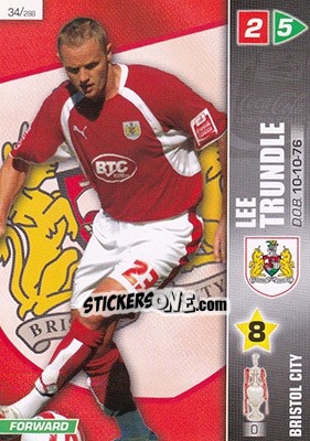 Sticker Lee Trundle - Coca-Cola Championship 2007-2008 n. 34 - Panini