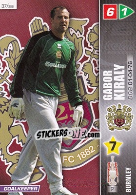 Sticker Gabor Kiraly - Coca-Cola Championship 2007-2008 n. 37 - Panini