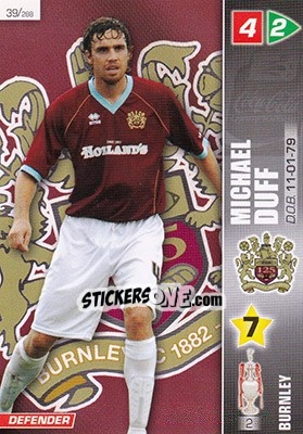 Sticker Michael Duff - Coca-Cola Championship 2007-2008 n. 39 - Panini