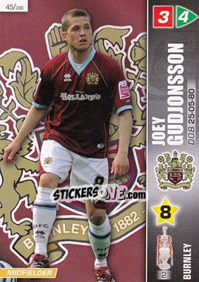 Sticker Joey Gudjonsson - Coca-Cola Championship 2007-2008 n. 45 - Panini