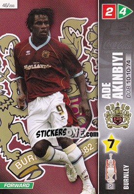 Figurina Ade Akinbiyi - Coca-Cola Championship 2007-2008 n. 46 - Panini