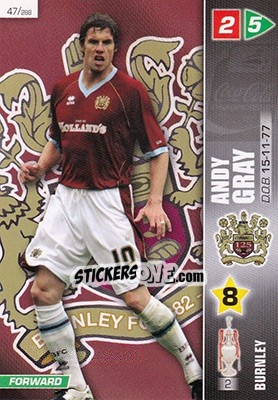 Sticker Andy Gray - Coca-Cola Championship 2007-2008 n. 47 - Panini