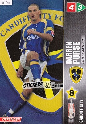 Sticker Darren Purse - Coca-Cola Championship 2007-2008 n. 51 - Panini