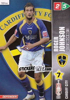 Sticker Roger Johnson - Coca-Cola Championship 2007-2008 n. 53 - Panini