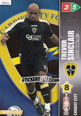Sticker Trevor Sinclair - Coca-Cola Championship 2007-2008 n. 55 - Panini