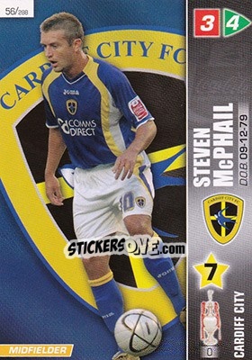 Sticker Stephen McPhail - Coca-Cola Championship 2007-2008 n. 56 - Panini