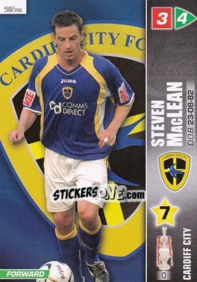 Sticker Steven MacLean - Coca-Cola Championship 2007-2008 n. 58 - Panini