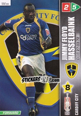 Sticker Jimmy Floyd Hasselbaink - Coca-Cola Championship 2007-2008 n. 59 - Panini