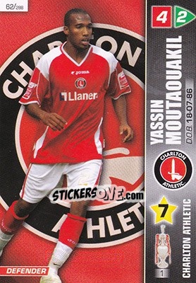 Cromo Yassin Moutaouakil - Coca-Cola Championship 2007-2008 n. 62 - Panini