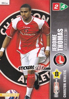 Sticker Jerome Thomas - Coca-Cola Championship 2007-2008 n. 66 - Panini