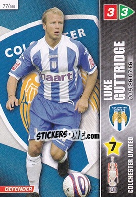 Sticker Luke Guttridge - Coca-Cola Championship 2007-2008 n. 77 - Panini