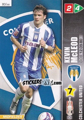 Sticker Kevin McLeod - Coca-Cola Championship 2007-2008 n. 80 - Panini