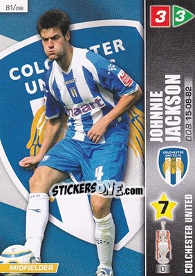 Sticker Johnnie Jackson - Coca-Cola Championship 2007-2008 n. 81 - Panini
