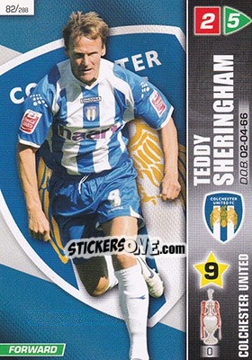 Sticker Teddy Sheringham - Coca-Cola Championship 2007-2008 n. 82 - Panini