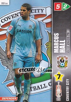 Sticker Marcus Hall - Coca-Cola Championship 2007-2008 n. 88 - Panini