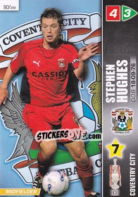 Sticker Stephen Hughes - Coca-Cola Championship 2007-2008 n. 90 - Panini