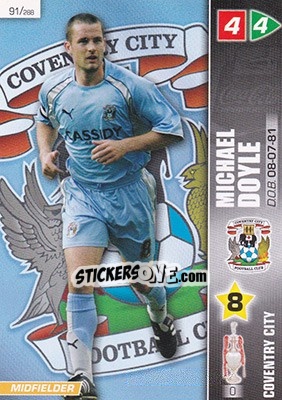 Sticker Michael Doyle - Coca-Cola Championship 2007-2008 n. 91 - Panini