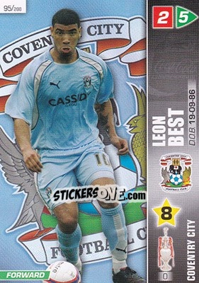 Sticker Leon Best - Coca-Cola Championship 2007-2008 n. 95 - Panini