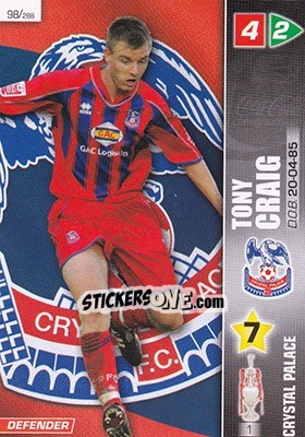 Sticker Tony Craig - Coca-Cola Championship 2007-2008 n. 98 - Panini