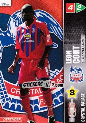 Sticker Leon Cort - Coca-Cola Championship 2007-2008 n. 99 - Panini