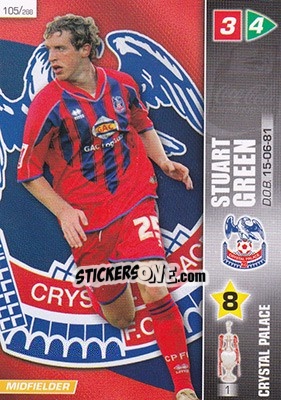 Sticker Stuart Green - Coca-Cola Championship 2007-2008 n. 105 - Panini