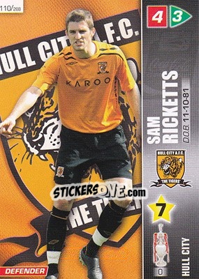 Sticker Sam Ricketts - Coca-Cola Championship 2007-2008 n. 110 - Panini