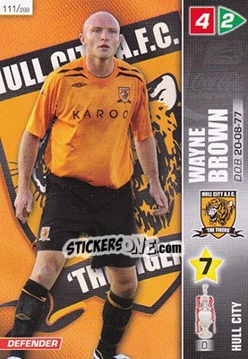 Sticker Wayne Brown - Coca-Cola Championship 2007-2008 n. 111 - Panini