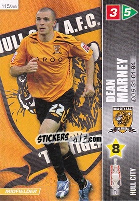Sticker Dean Marney - Coca-Cola Championship 2007-2008 n. 115 - Panini