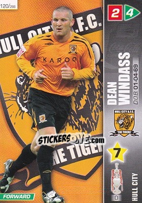 Sticker Dean Windass - Coca-Cola Championship 2007-2008 n. 120 - Panini
