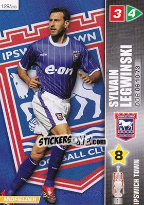 Sticker Sylvain Legwinski - Coca-Cola Championship 2007-2008 n. 128 - Panini