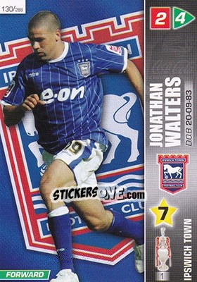 Sticker Jonathan Walters - Coca-Cola Championship 2007-2008 n. 130 - Panini