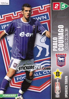 Sticker Pablo Counago - Coca-Cola Championship 2007-2008 n. 131 - Panini