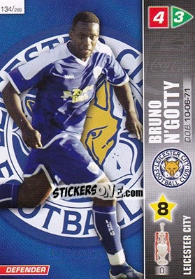 Sticker Bruno N'Gotty - Coca-Cola Championship 2007-2008 n. 134 - Panini
