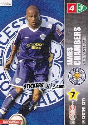 Sticker James Chambers - Coca-Cola Championship 2007-2008 n. 137 - Panini
