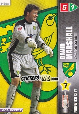 Sticker David Marshall - Coca-Cola Championship 2007-2008 n. 145 - Panini